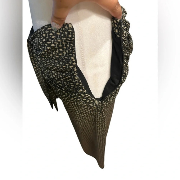 Burberry London Printed Brown Midi Length Skirt Size 6 - Picture 7 of 10